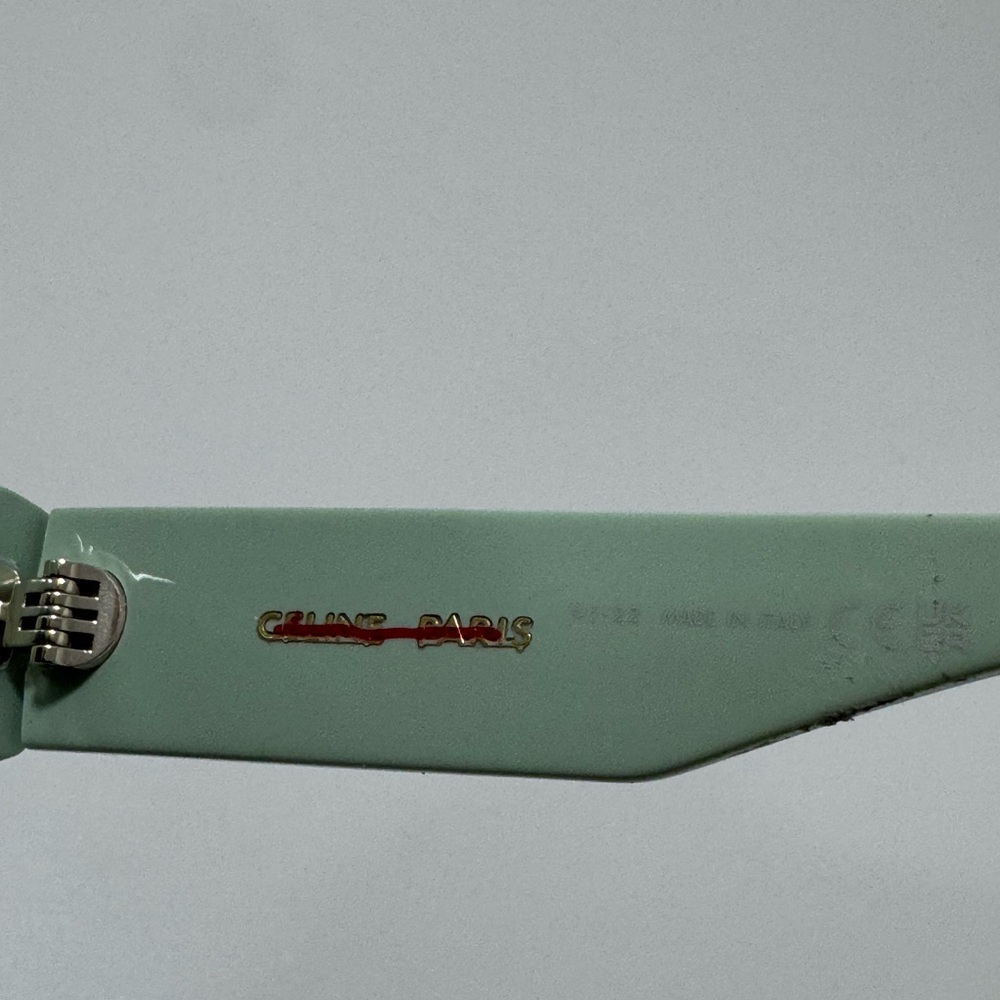 Celine Monochroms 54MM Cat Eye Sunglasses Green - Picture 6 of 7